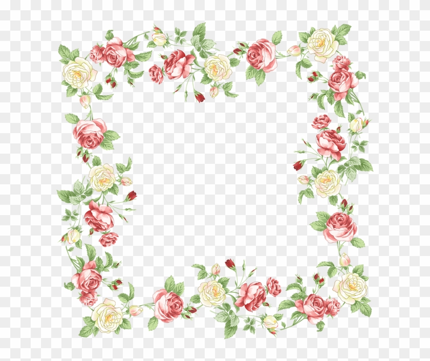 Paper Border Flowers Clip Art - Transparent Background Flower Border #1329572