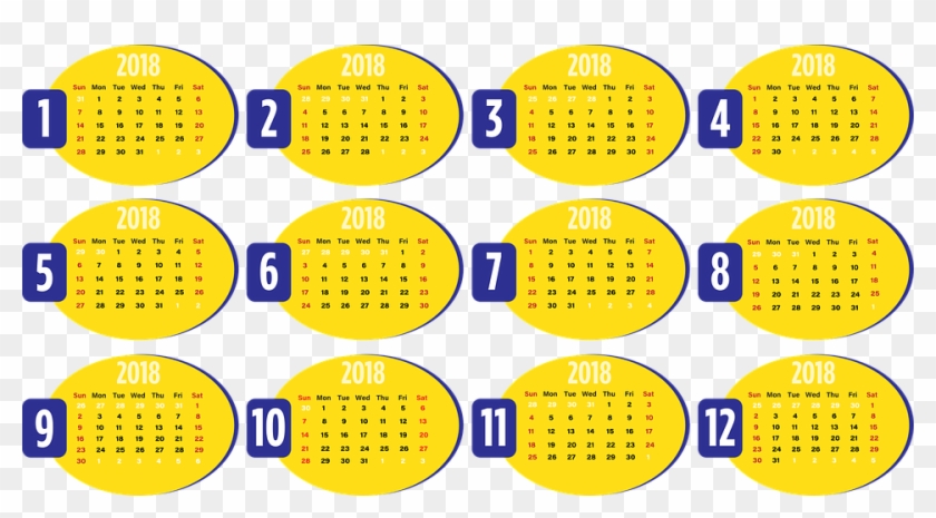 Month March Cliparts 12, Buy Clip Art - 2018 Calendar Pdf Hd #1329873
