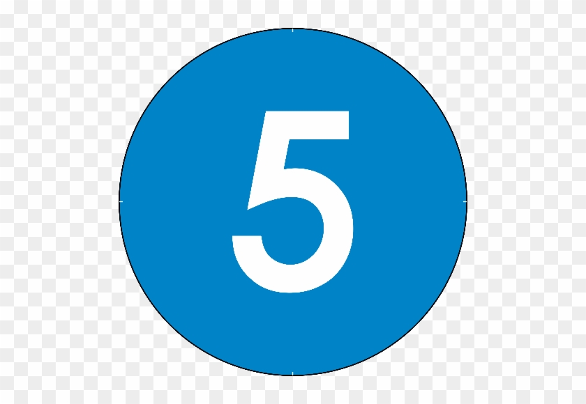 Number 5 In Circle Flashcard - Scroll To Top Icon #1330019