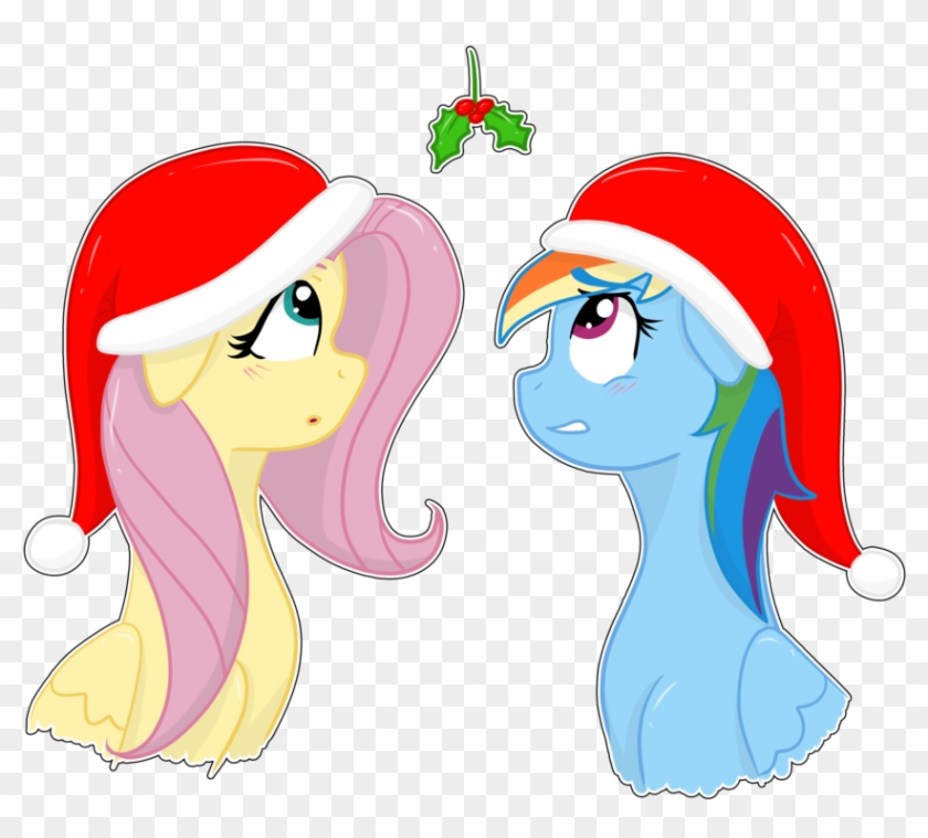 Missitofu, Christmas, Flutterdash, Fluttershy, Holly, - Fluttershy And Rainbow Dash Christmas #1330654