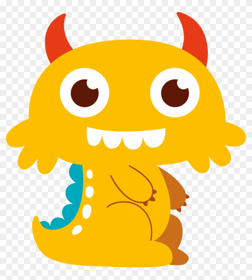 Bb 0001 - Cute Yellow Monster Clipart #1330789