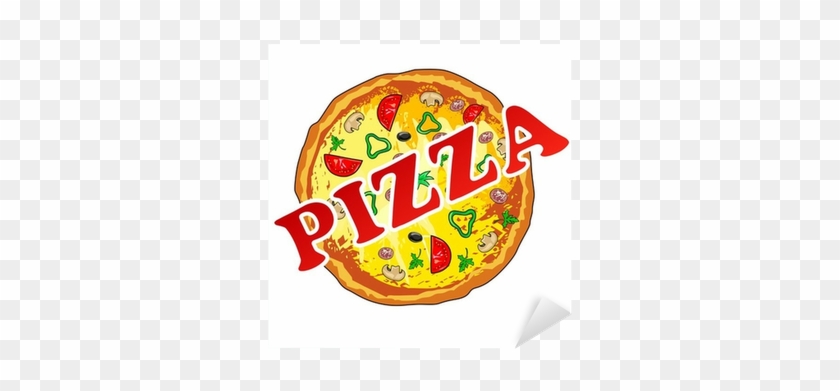 Vinilo Pixerstick Ilustración Del Vector De La Pizza - وكتور پیتزا #1331207