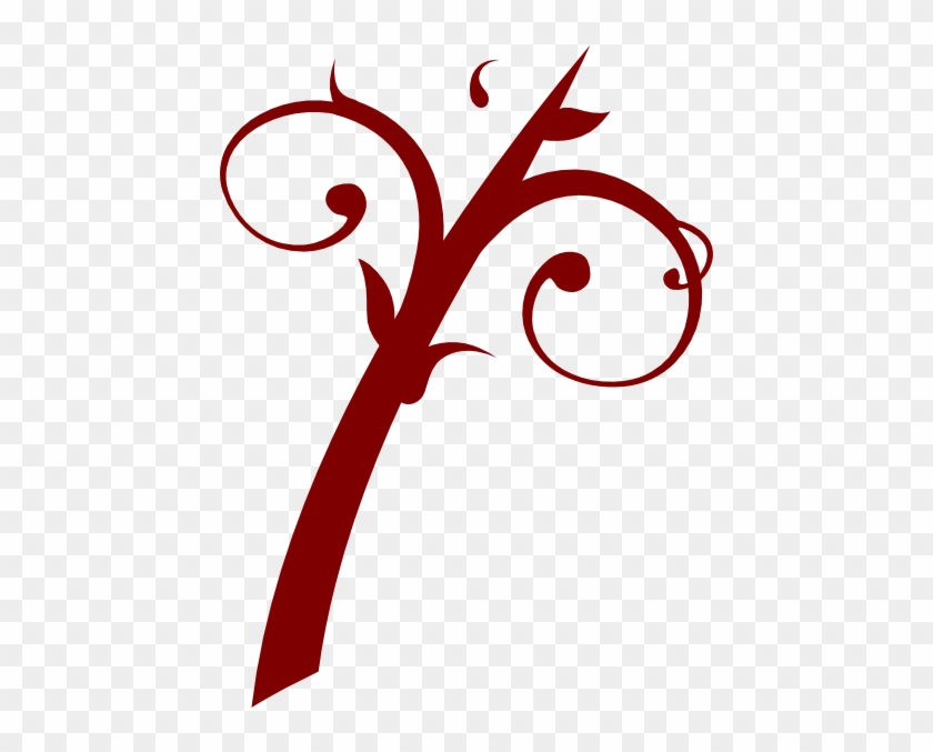 Branch Swirl Red Clip Art At Clker - Branch Swirl Red Clip Art At Clker #1331309