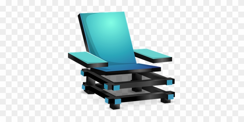 Chair, Blue, Furniture, Armchair - Picnic Table #1332201