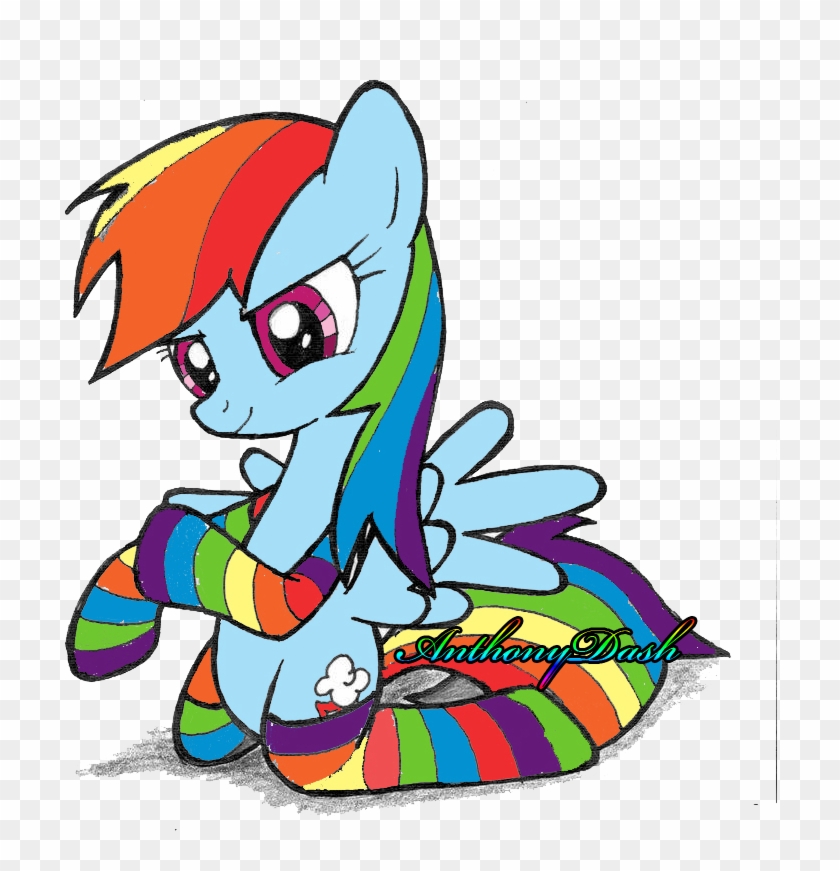 Rainbow Dash Socks By Anthonydash - Cartoon #1332221
