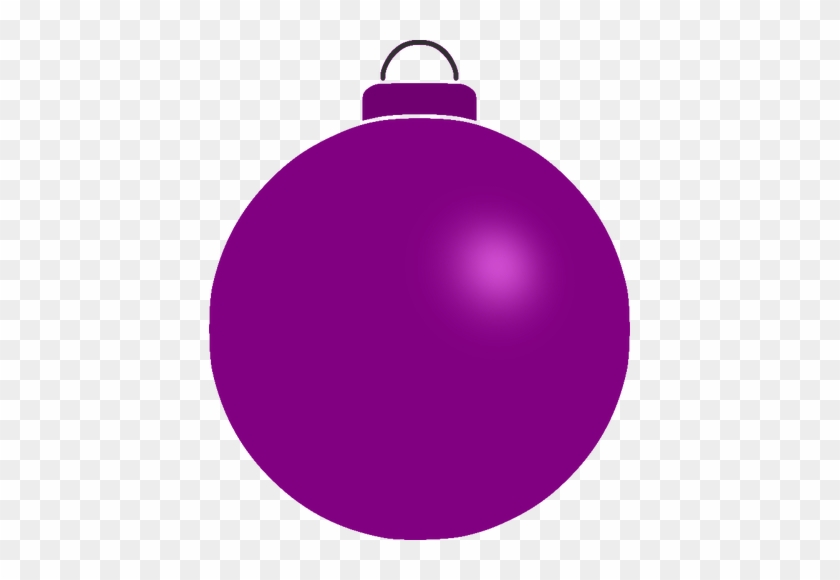 Plain Violet Bauble - Clip Art #1332386