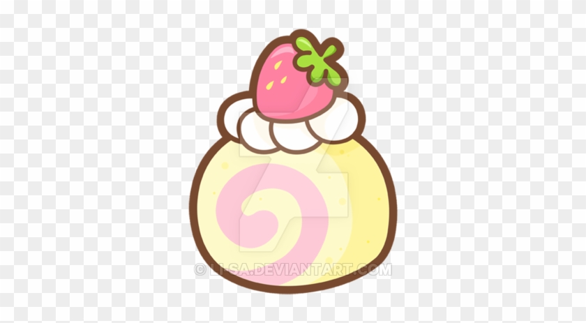 Strawberry Swiss Roll By Li-sa - Strawberry Swiss Roll By Li-sa #1332404