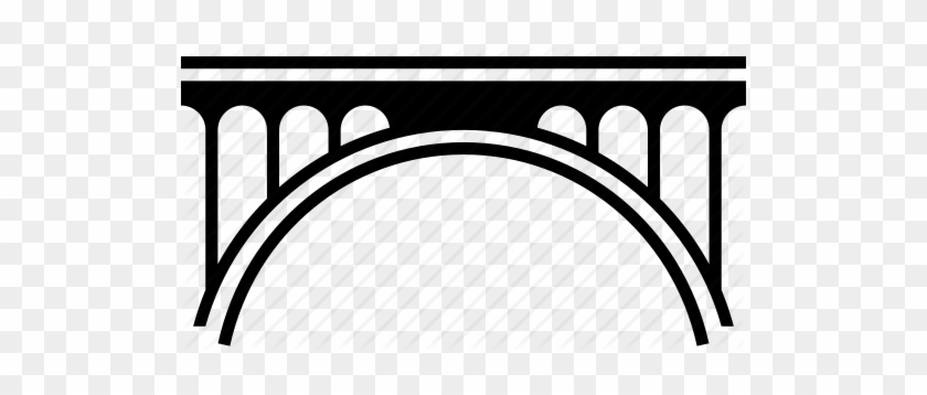 Wooden Arch Bridge, Vector Illustration - Arch Bridge Bridge Icon Png #1332983