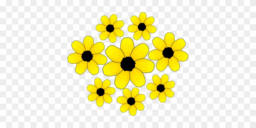 Sunflowers, Flowers, Blossom, Bloom - Small Flowers Clip Art #1333381