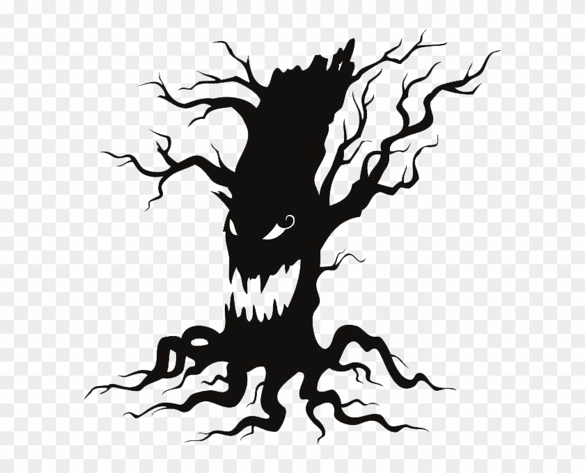 The Halloween Tree Wall Decal Clip Art - Spooky Tree Clip Art #1333688