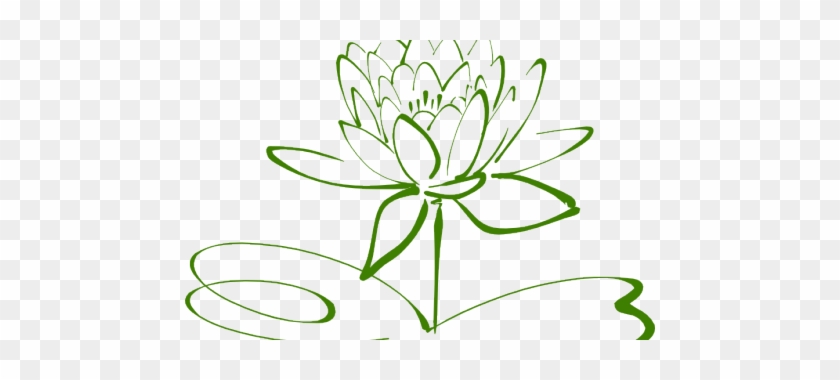 Small Lotus Flower Outline Tattoo - Drawing Black And White Flower Clip Art #1333765