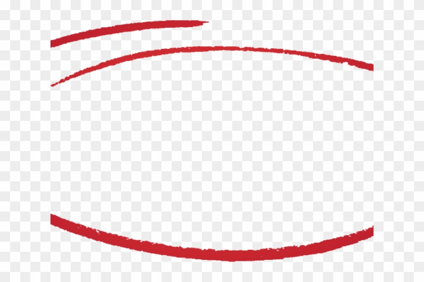 Drawn Circle Clear Red - Drawn Circle Clear Red #1333881