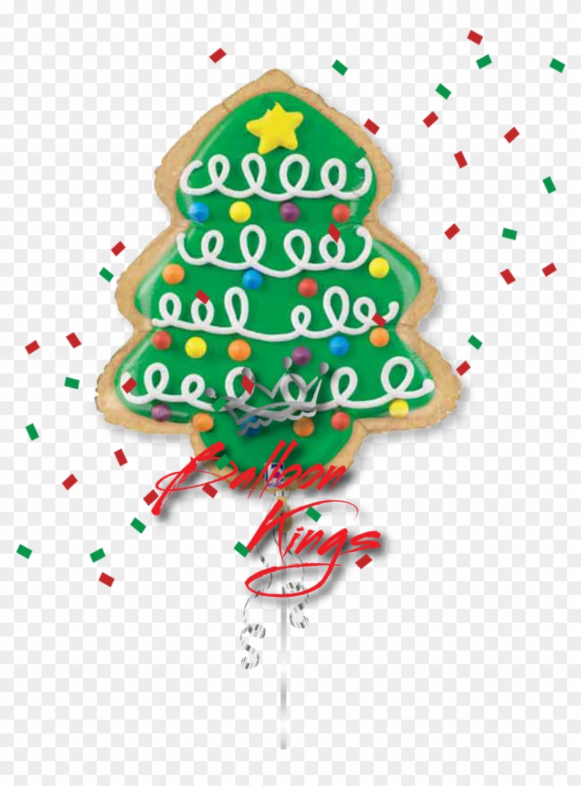 Christmas Tree - 25" Foil Shape Balloon Christmas Tree Cookie - Mylar #1334994
