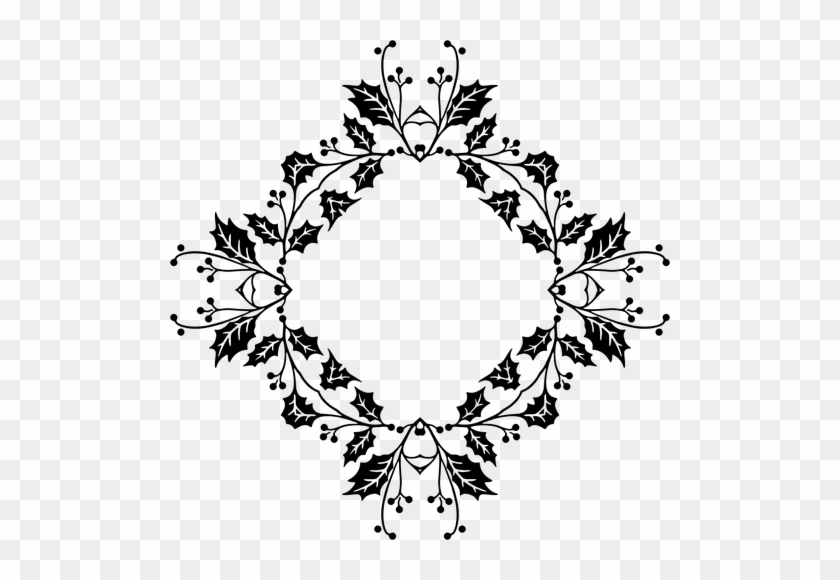 Ornament Silhouette - Vector Design Black And White Floral Png #1335123