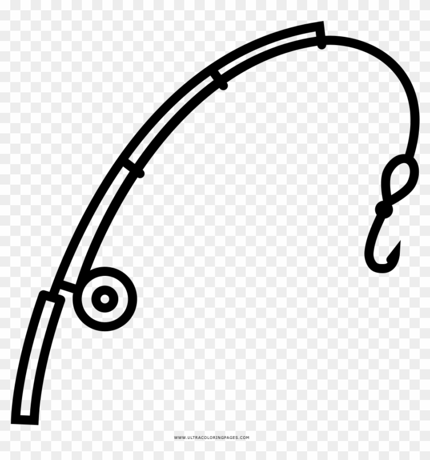 Printable Fishing Pole Coloring Page With Rod Ultra - Pesca Para Colorir #1335331