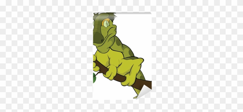 Fotomural Lagarto En Una Rama De Árbol - Cartoon #1335374