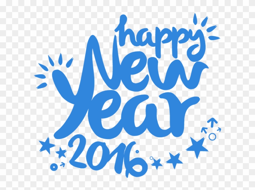 Creative 2016 Happy New Year Text Design - Happy New Year Text Png Blue #1335777