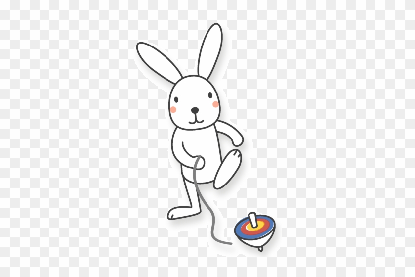 うさぎのイラスト・年賀状のイラスト・コマ回し - Cartoon #1335930