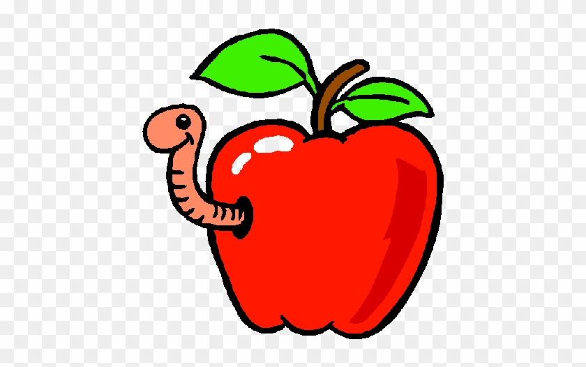 We Have Started To Look At Minibeasts While Covering - Worm In Apple Gif #1336018