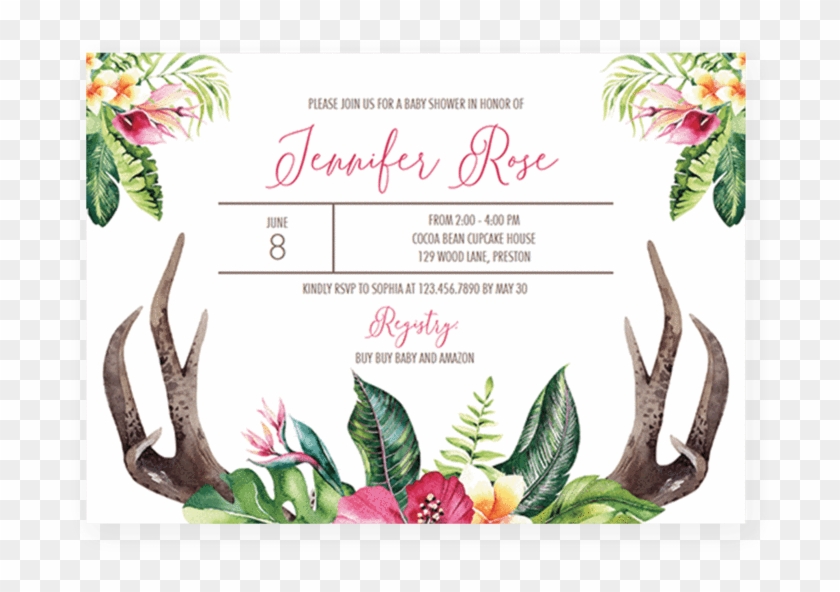 Bohemian Girl Baby Shower Invite Template By Littlesizzle - Boho Invitation Template #1337492