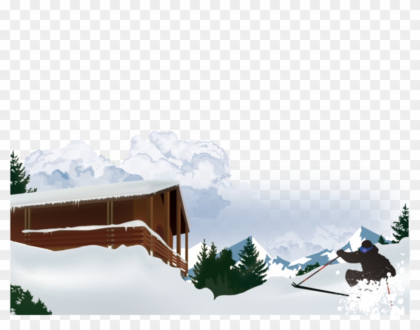 Beautiful Mountain Snow Euclidean Vector - Vector Graphics #1337731