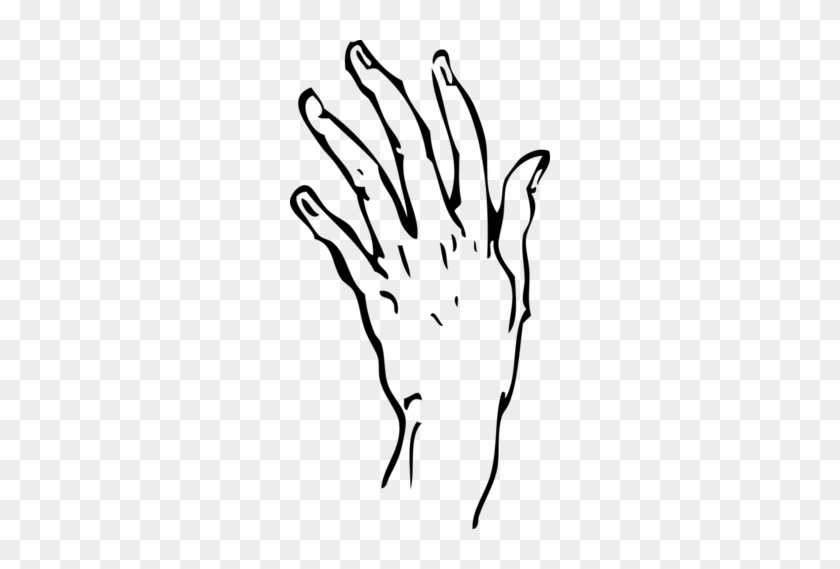 Black And White Hand Clip Art Clipart - Left Hand #1338032