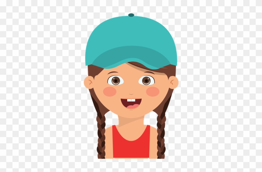Happy Girl Cartoon Design - Cabeza De Niña #1338273