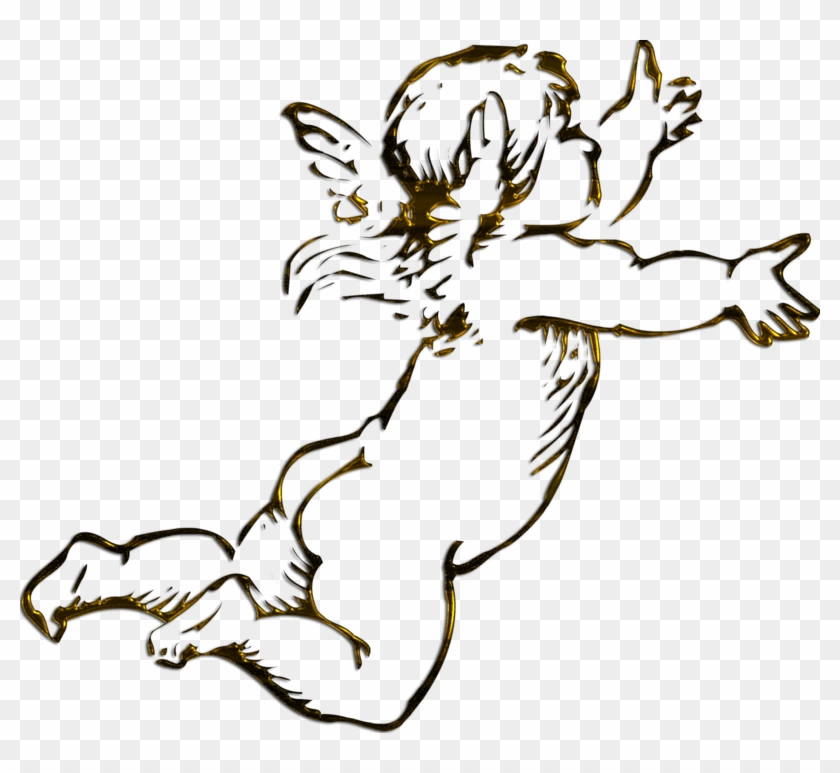 Free Cherubs Clip Art - Drawings Of Baby Angels #1339406