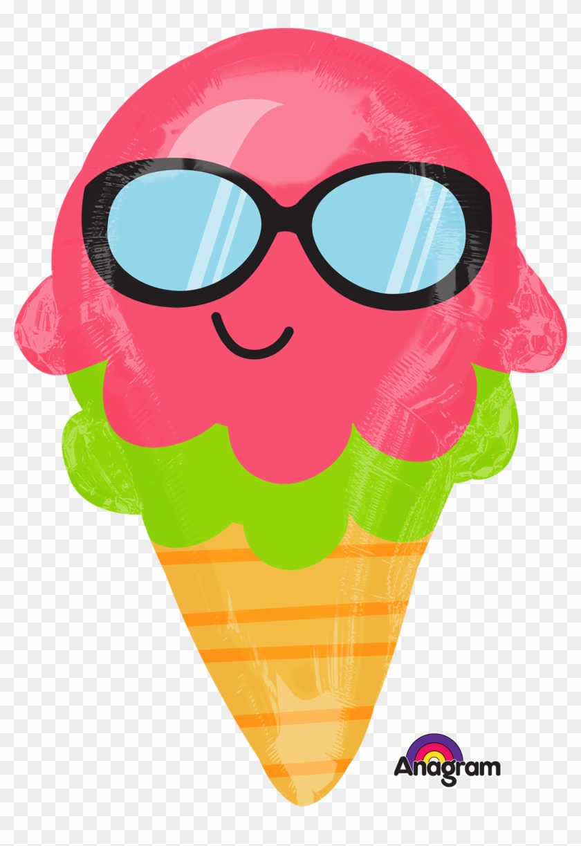 Fun In The Sun Icecreame Balloon 21" S50 - 21" Junior Shape Fun In The Sun Ice Cream Balloon - #1339458