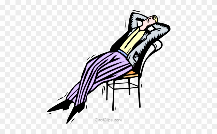 Man Sleeping On The Job Royalty Free Vector Clip Art - Jerome Bruner #1339914