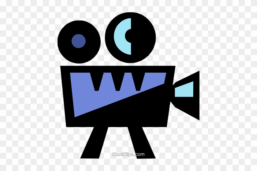 Movie Camera Royalty Free Vector Clip Art Illustration - Video Camera #1339950
