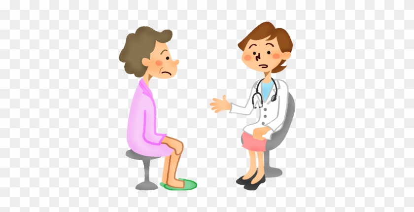 Senior Woman Wearing Hospital Gown Receiving A Medical - Physician #1340057