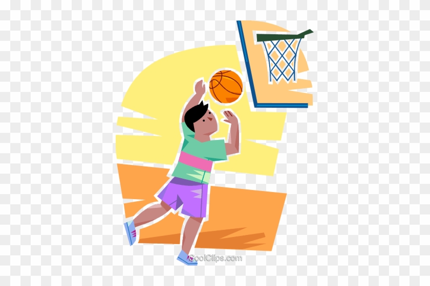 Boy Playing Basketball Royalty Free Vector Clip Art - Basketball #1340112