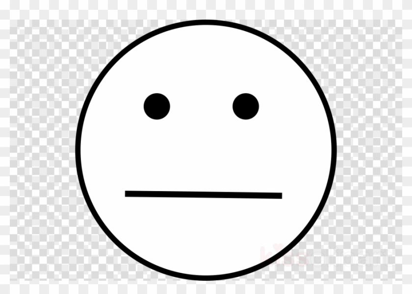 Download Straight Face Black And White Clipart Smiley - Vinyl Sticker Decals Radioactive Hazard Symbol Sports #1340509