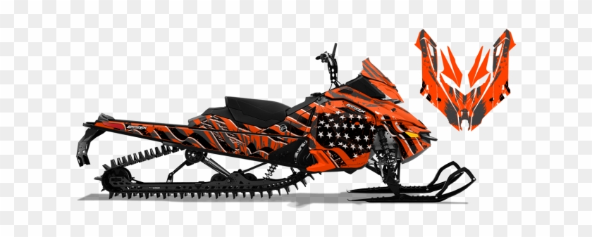 Rev Xm American Flag - 2018 Summit 850 Wraps #1340551