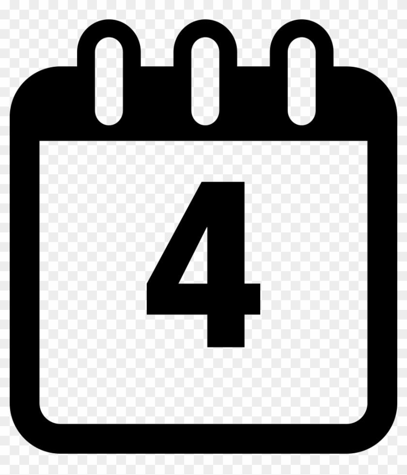 Calendar Daily Page On Day 4 Of Month Comments - 4 Days Icon #209921