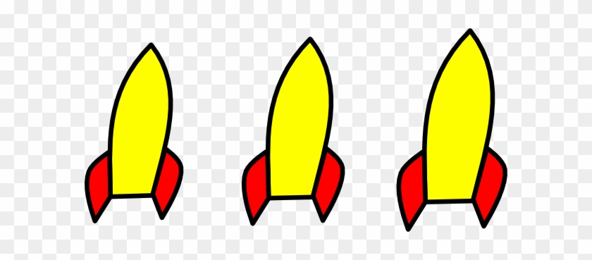3 Rockets Clip Art - Clip Art #210572