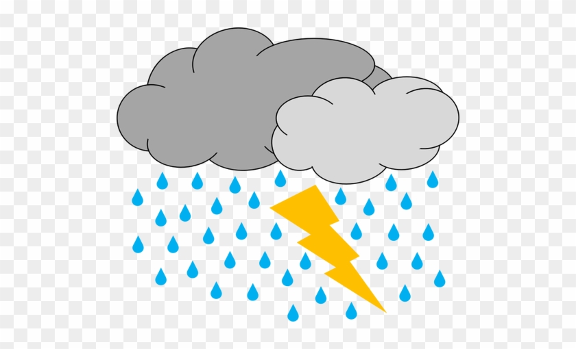 Lighting Rain Clipart - Thunderstorm Clipart #210879