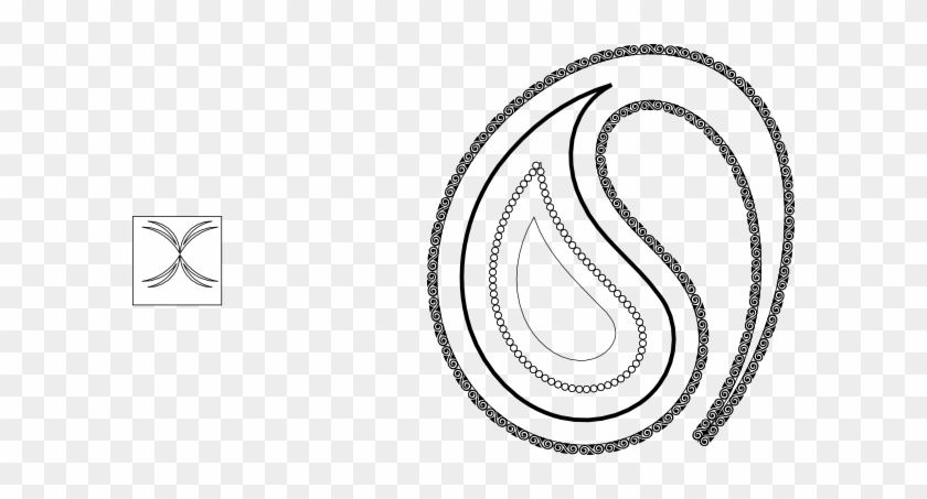 Paisley Pattern Hi Clipart - Black And White Paisley Clip Art #211271