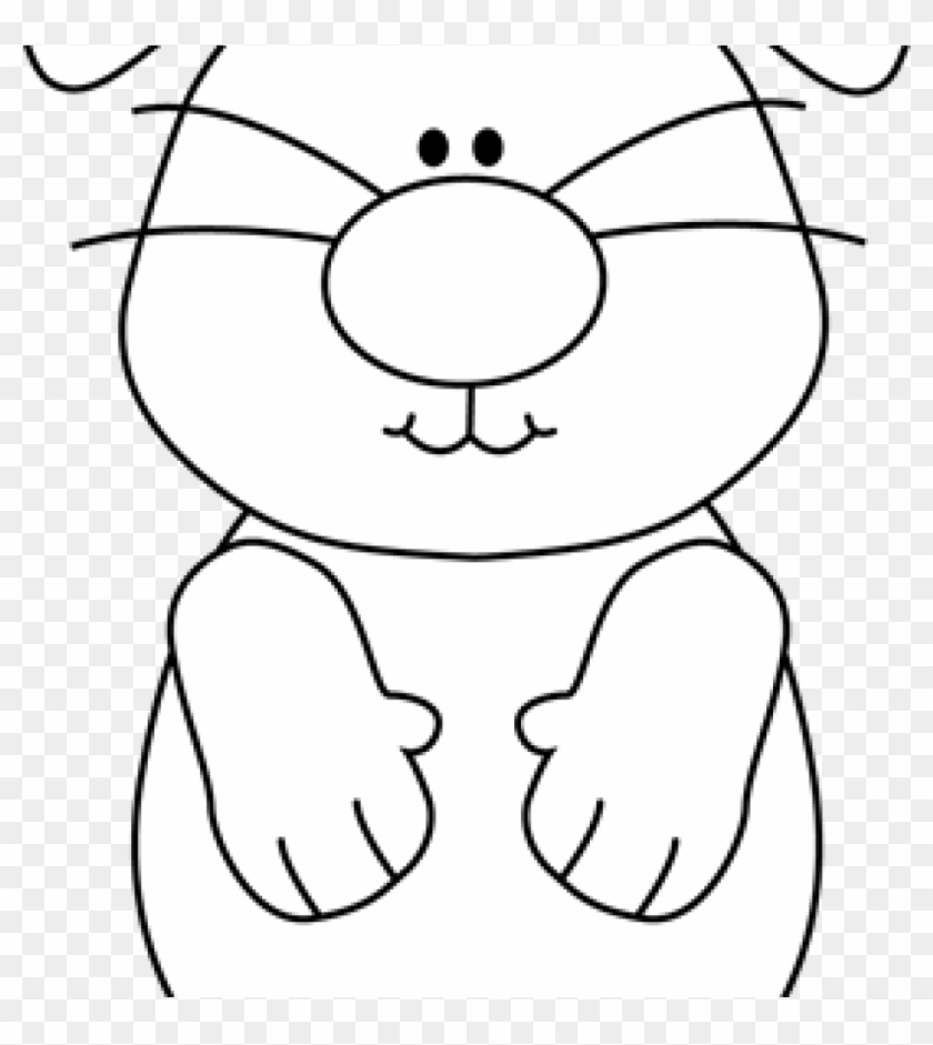 Bunny Clipart Black And White Bunny Clip Art Bunny - Clip Art #1341688