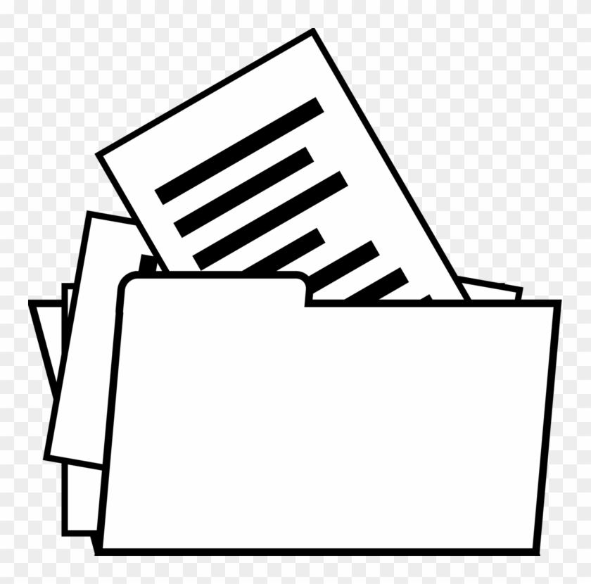 Directory File Folders Document Computer Icons White - Files Clipart Black And White #1341916