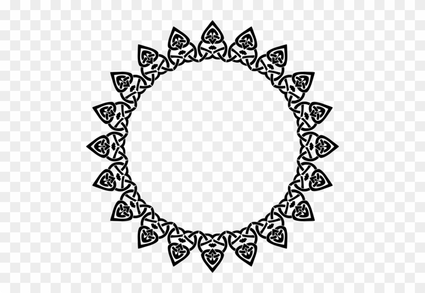 Frame,celtic Knot - Black And White Border Design Circle #1342144