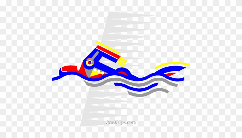 Swimming Royalty Free Vector Clip Art Illustration - Clip Art #1342331