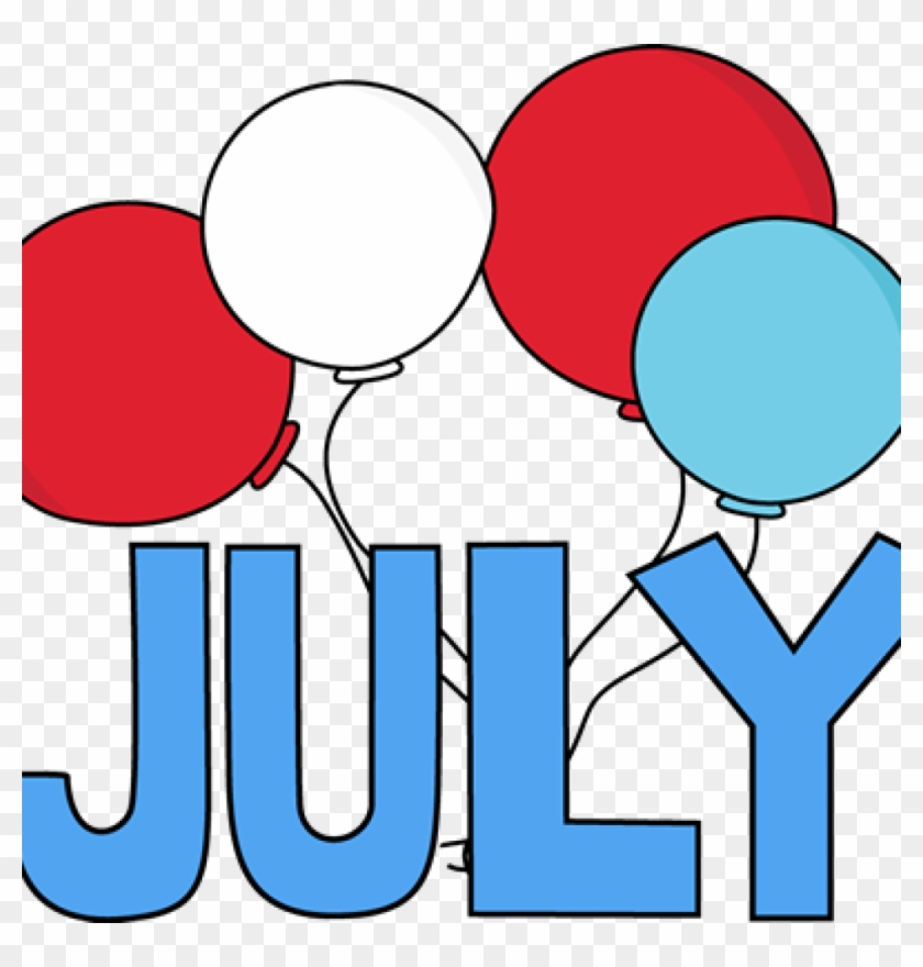 Free July Clipart Free Month Clip Art Red White And - July Calendar For Preschoolers #1342539