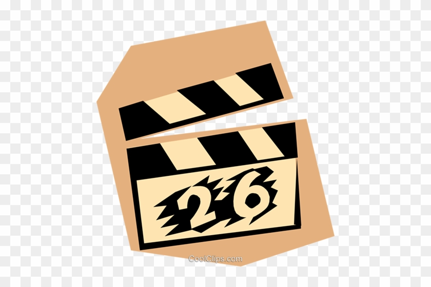 Clapper Board Royalty Free Vector Clip Art Illustration - Graphic Design #1342626