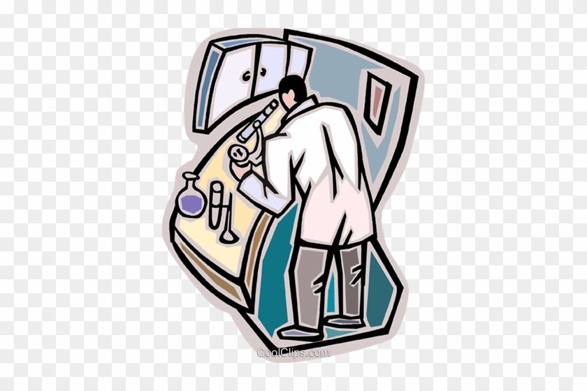 Scientist In The Lab Doing Research Royalty Free Vector - Scientist In A Lab #1343005