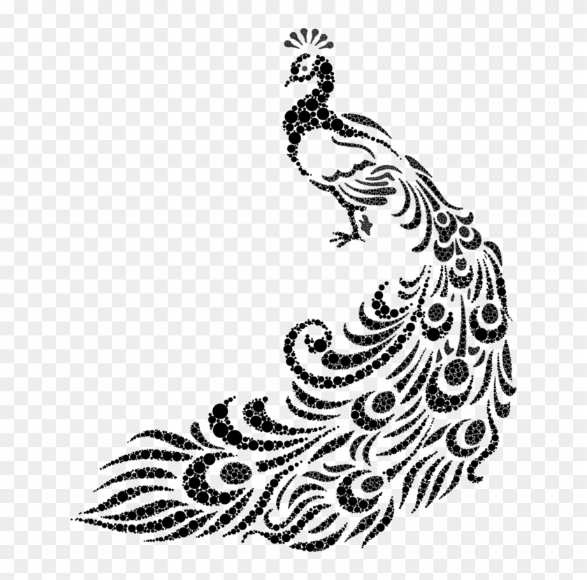 All Photo Png Clipart - Black And White Peacock Designs #1343013