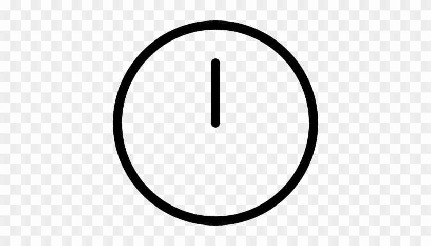 Circular Clock With On Clock Hand Vector - Clock Icon #1343052
