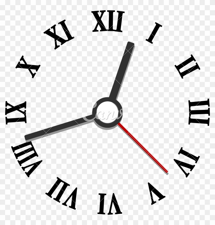 Hands And Numerals Clock Elements - Clock Face Texture Png #1343064