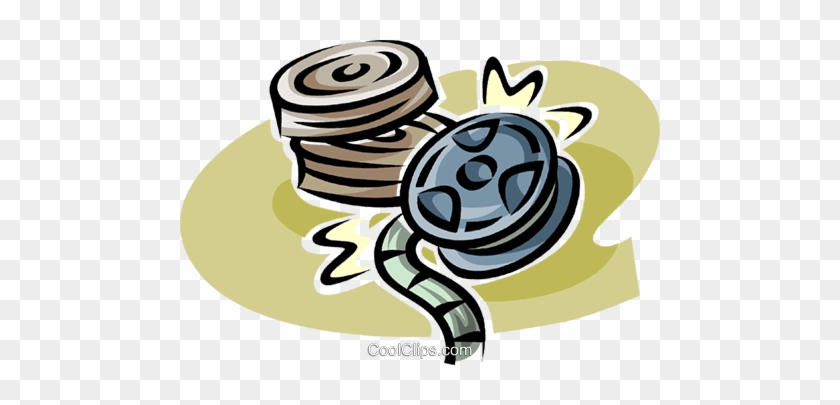 Movie Reels Royalty Free Vector Clip Art Illustration - Film #1343250